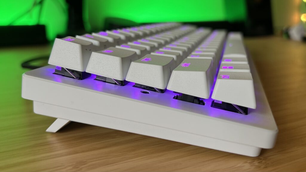 Side view of Razer Huntsman V3 Pro Mini gaming keyboard